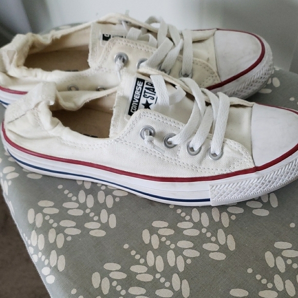 Converse White Canvas Sneakers Classic Style - Picture 6 of 6
